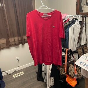 Lacoste Men's Bright Red Short Sleeve Tee